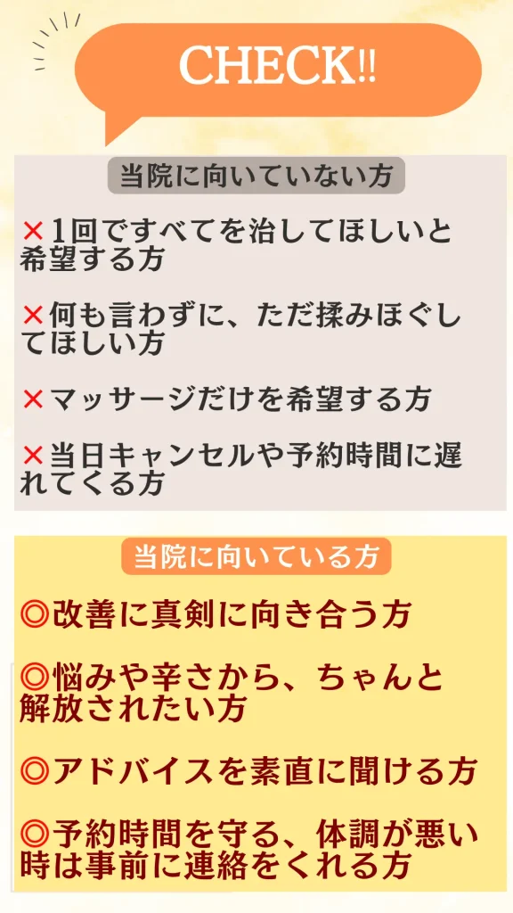 ご予約前の確認事項 キャンセルポリシー・持ち物・服装などについて
